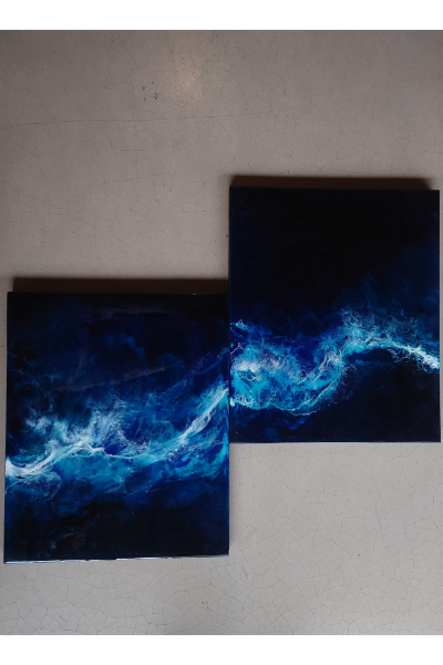 R0W0010 - Galle Face Beach: Night Waves  - 02 Pieces